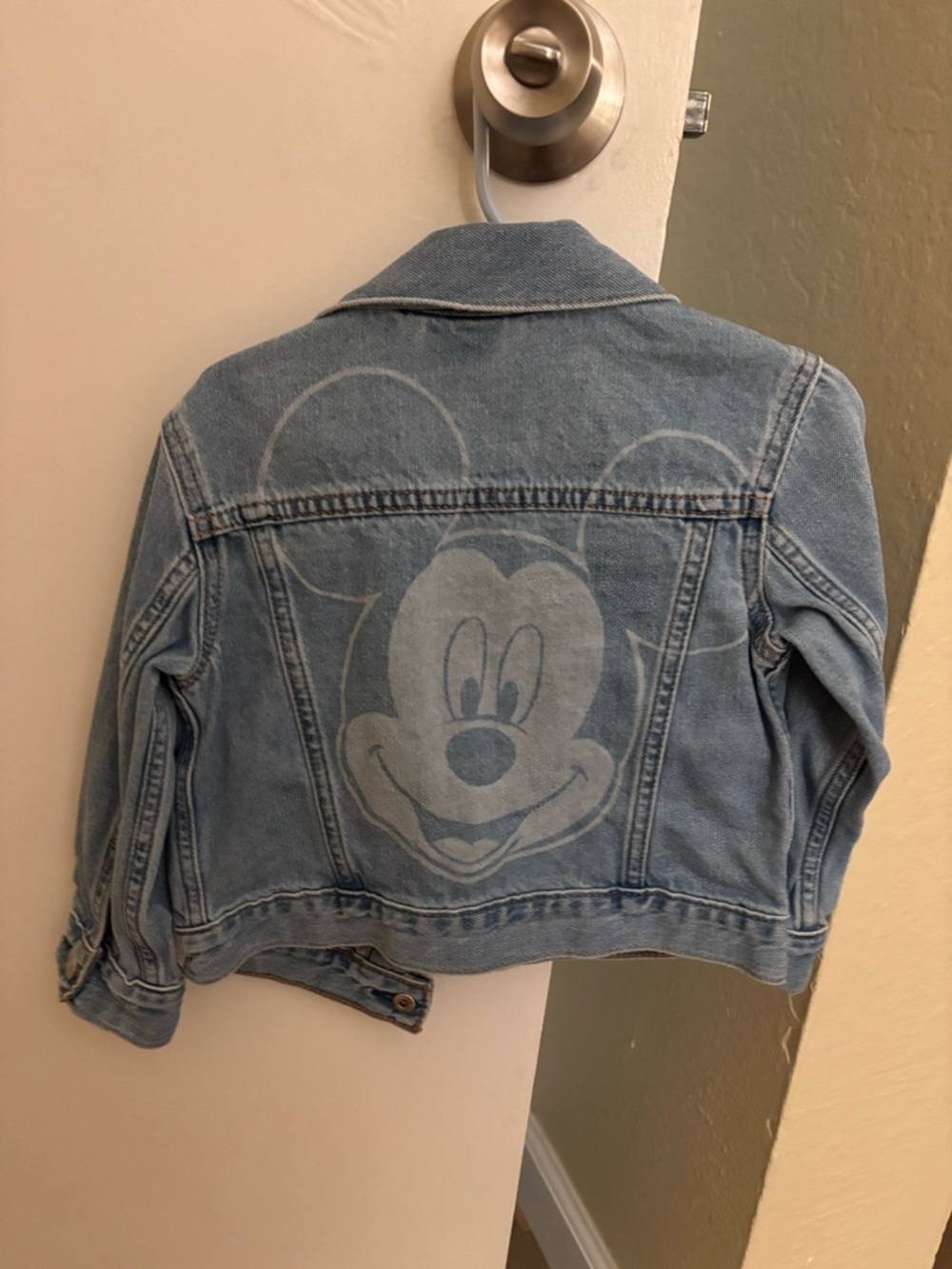 Disney x Gap: Kids Light Blue Denim Jacket with Mickey Graphic